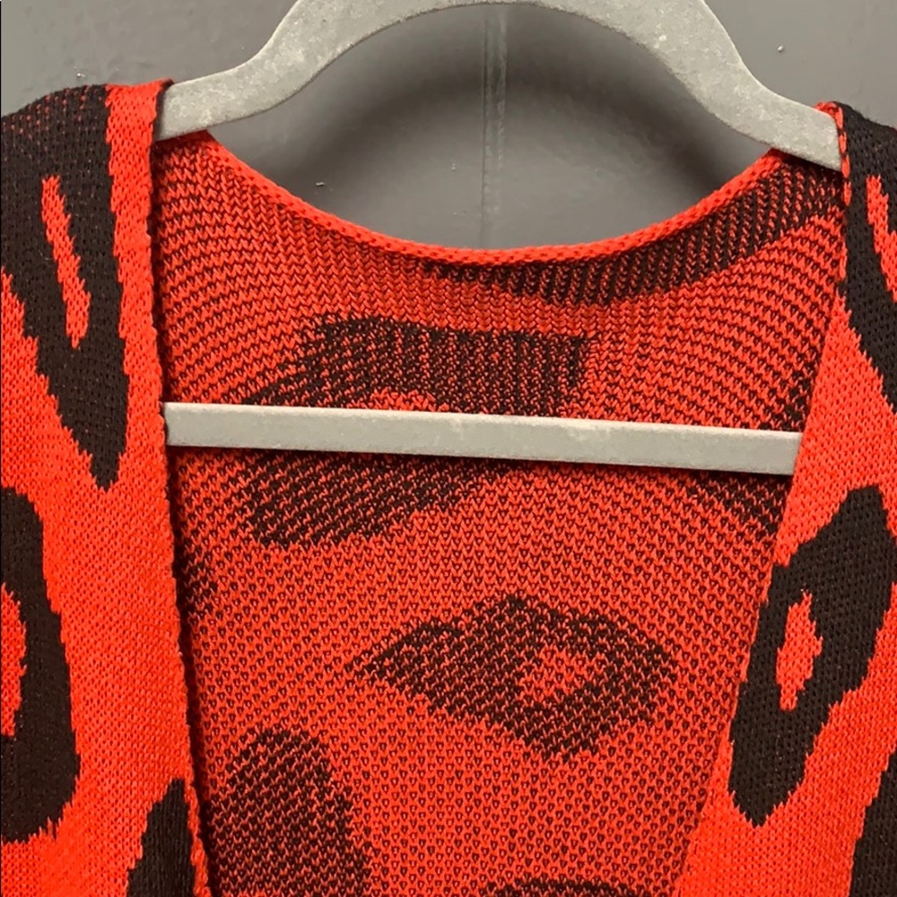 No brand red and black leopard cardigan - Picture 3 of 8